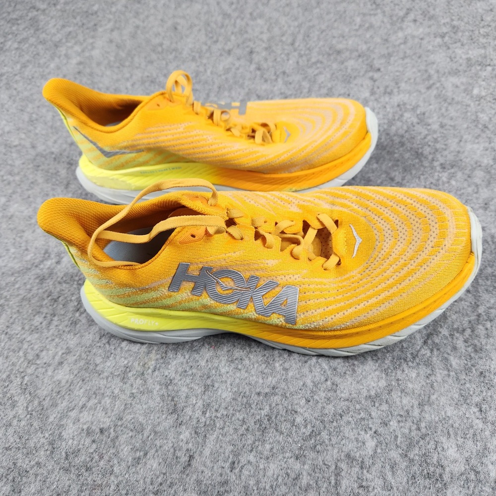 Hoka One Mach 5 Running Shoes Men 10 Orange Athletic Training Sneakers Mesh